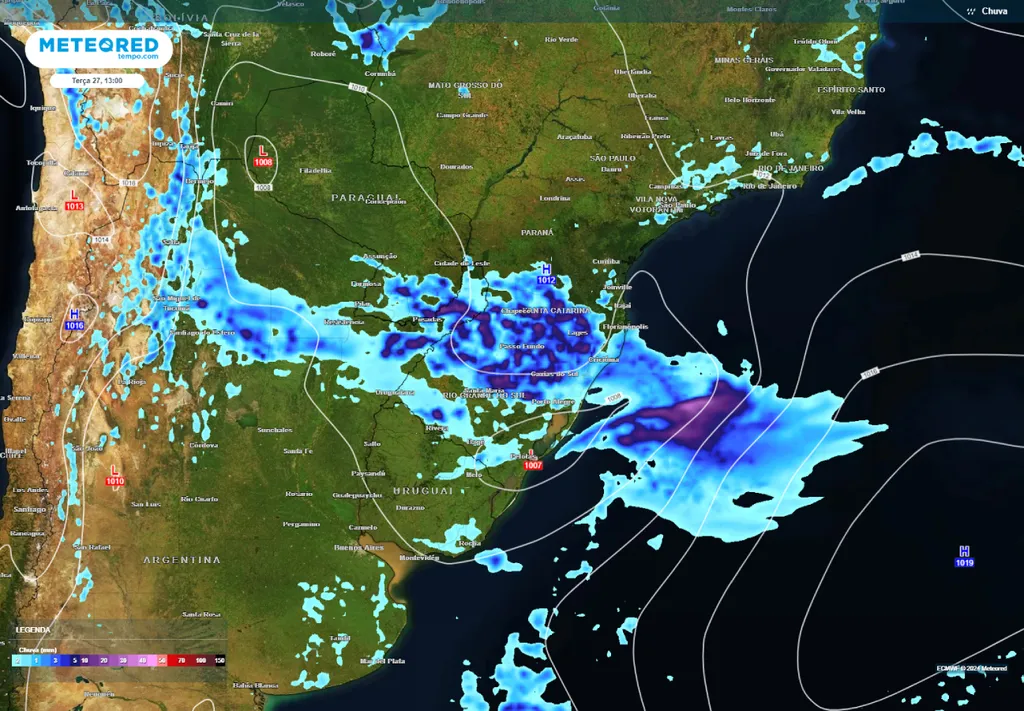 Previsão Meteorológica: Frentes Frias e Enfraquecimento do El Niño no Sul do Brasil