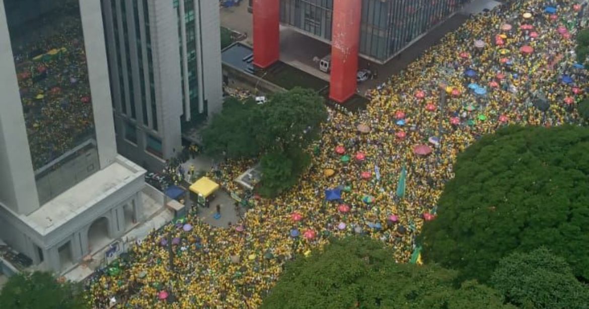Cerca de 185 mil pessoas participam de manifestação de Bolsonaro em São Paulo